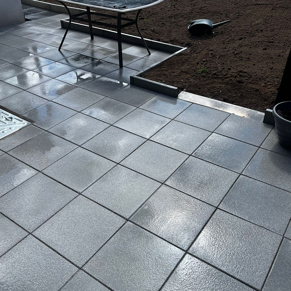 Patio cleaning and moss removal with pressure washer Belfast